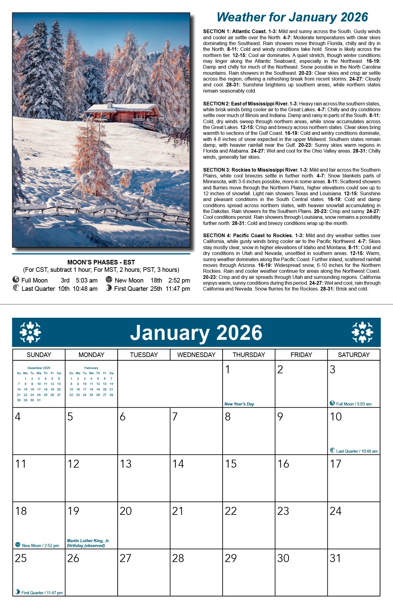 Blum's Weather Calendar