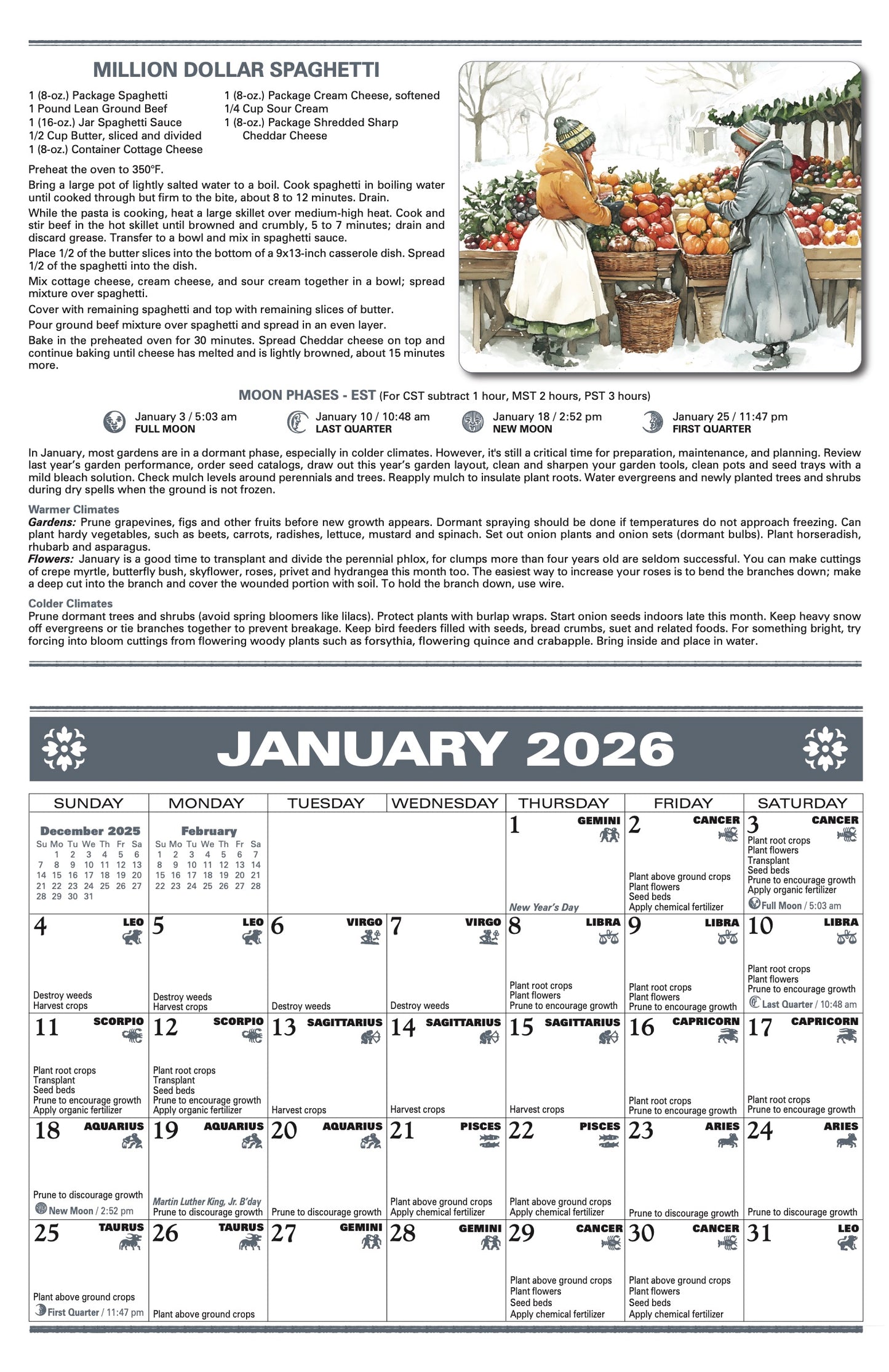 Blum's Gardening Calendar